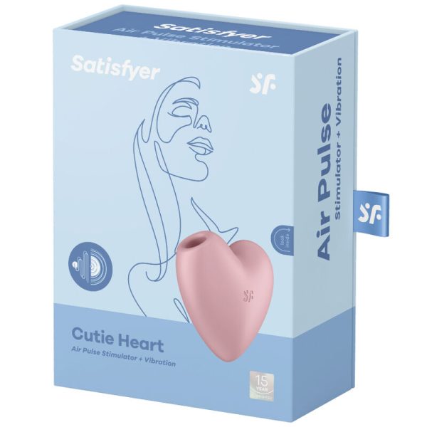 SATISFYER - CUTIE HEART AIR PULSE STIMULATOR & VIBRATOR PINK 4